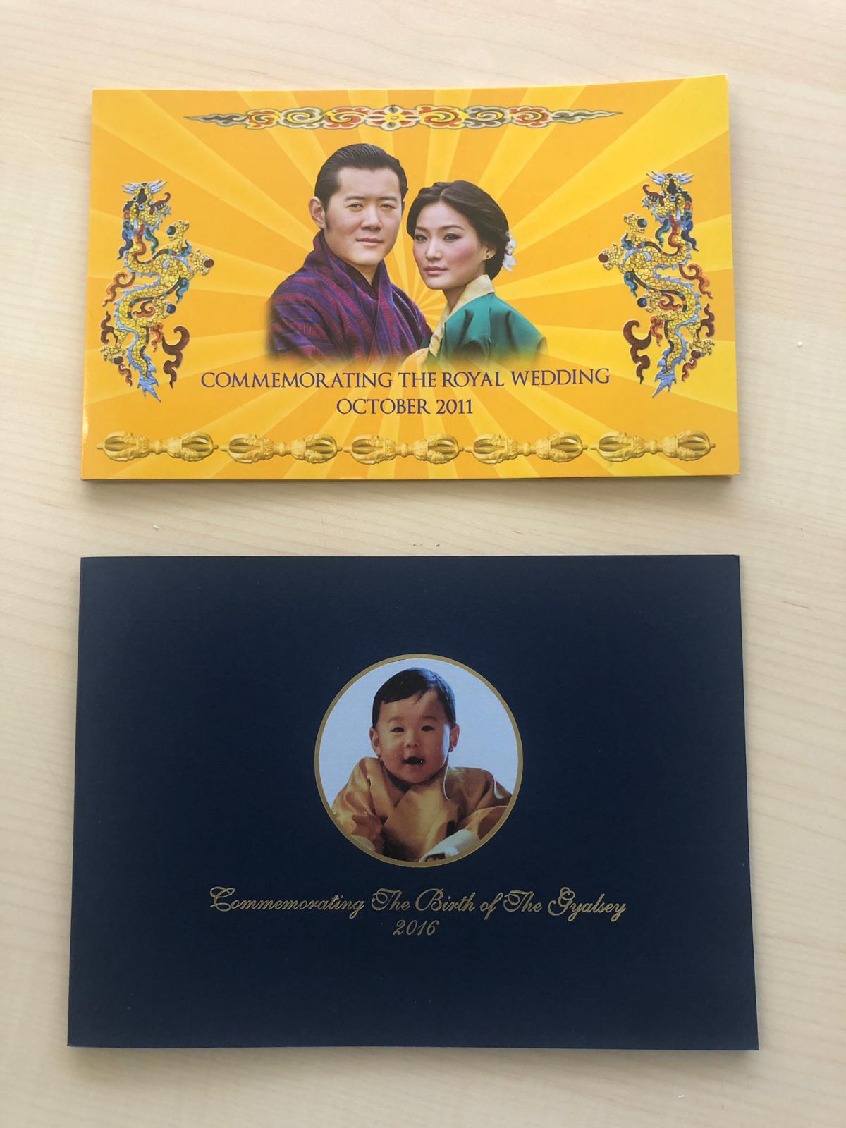 Inside look of commemorative notes issues by the Royal Monetary Authority