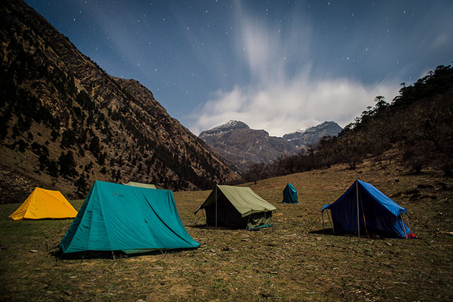 Camp at Soi Yaksa Village on the fourth night - photo by Tom White