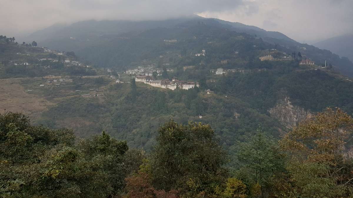 Panoramic views Trongsa View point revealing the heart of central Bhutan