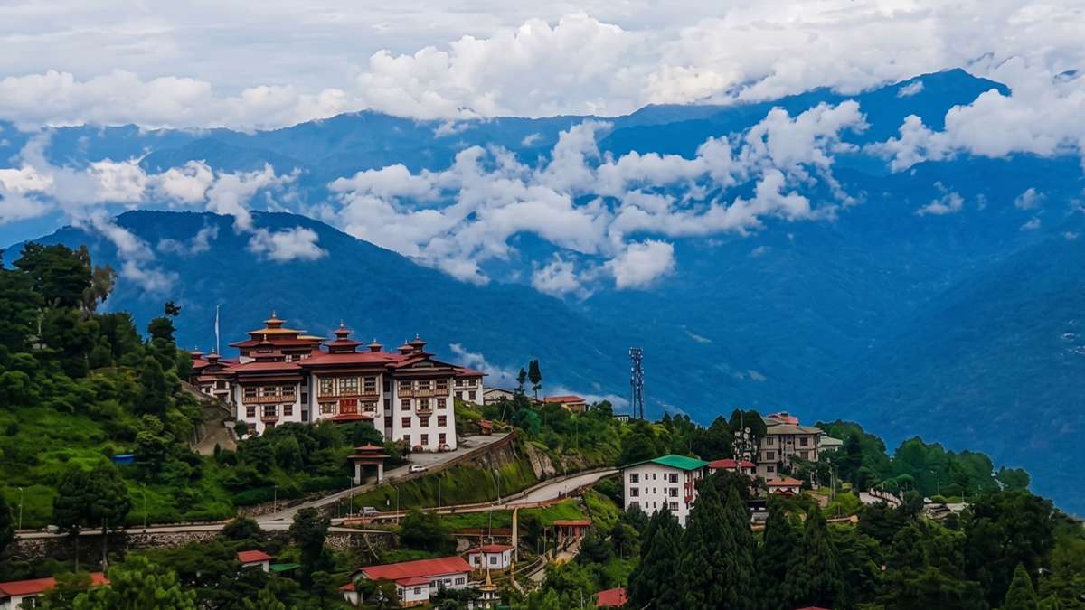 Majestic architecture overlooking the hills of Mongar Dzong