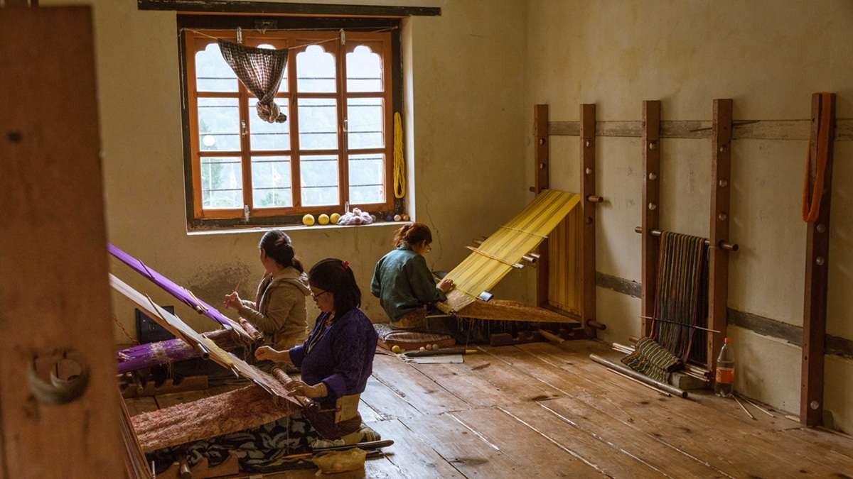 Master weavers preserving Bhutan textile heritage at Khaling Weaving Centre