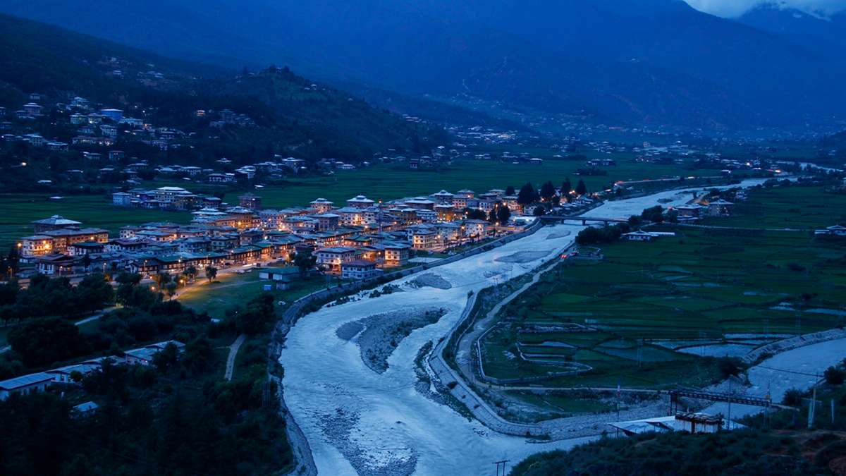 Stroll through the heart of picturesque Paro Town