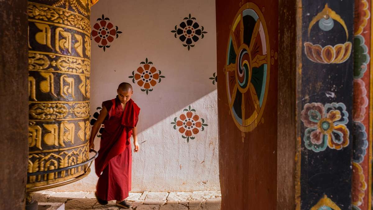 Sacred blessings at revered Chimi Lhakhang