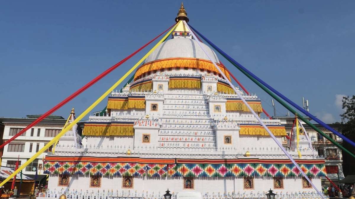 Experience quiet devotion at the beautiful Sidhok Khorlo Chorten