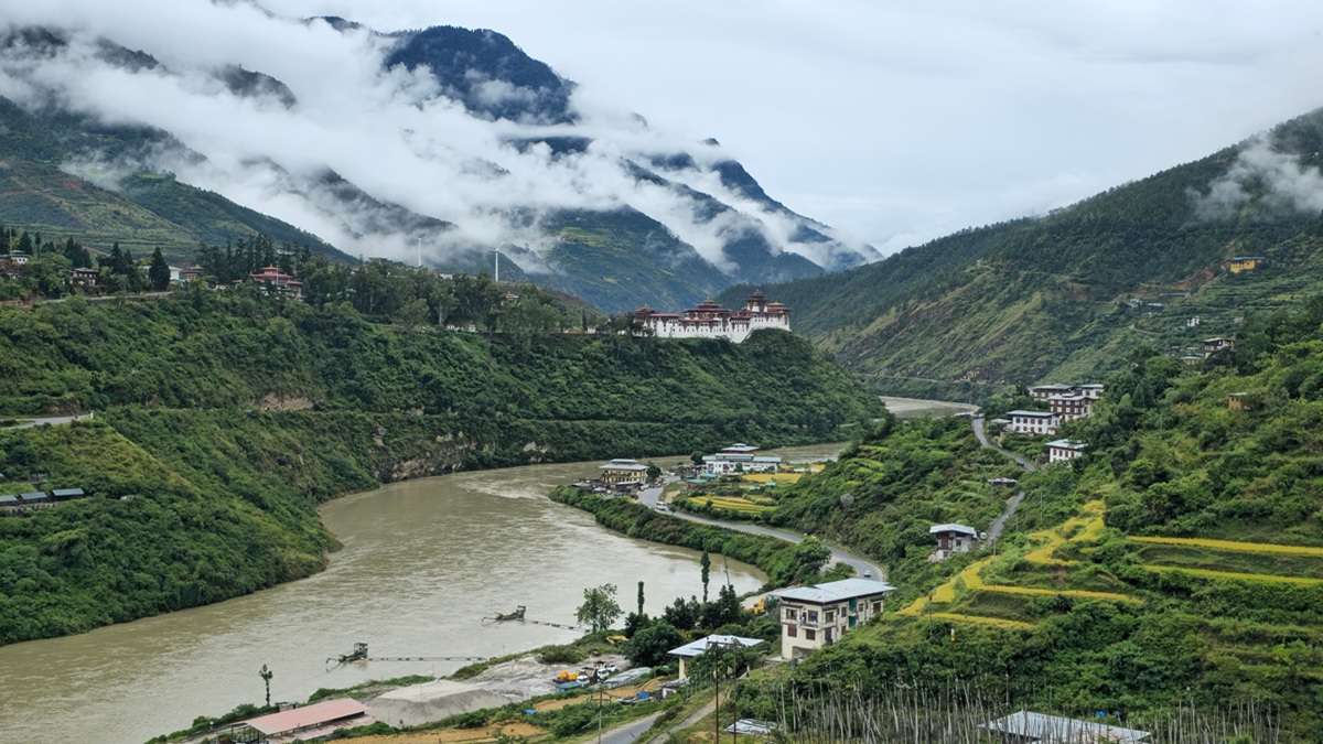The scenic beauty of historic Wangdue Phodrang