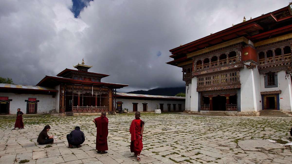 Spiritual serenity surrounding the iconic Gangtey Monastery