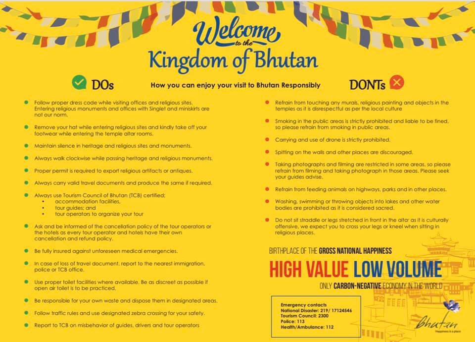 do and dont in bhutan