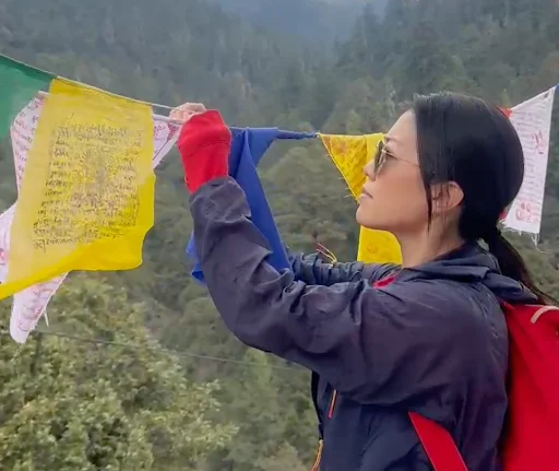 Prayer Flag Hoisting in Bhutan 1