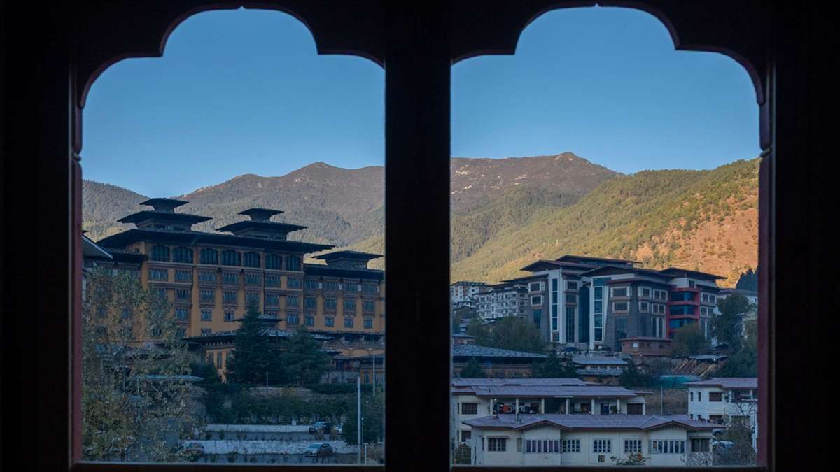Beautiful mountain views from the hotel room